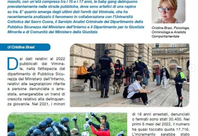 La criminalità giovanile, un fenomeno in crescita